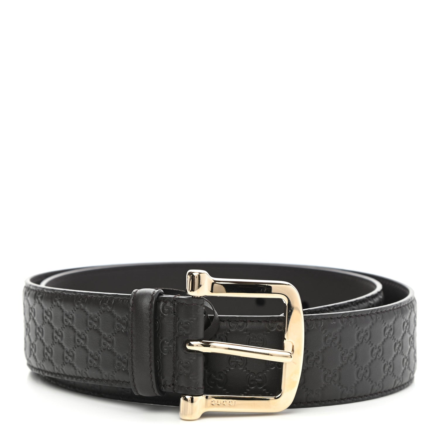 Gucci Soft Microguccissima Margaux Calfskin Belt 90 36 Testa di Moro 1 of 5