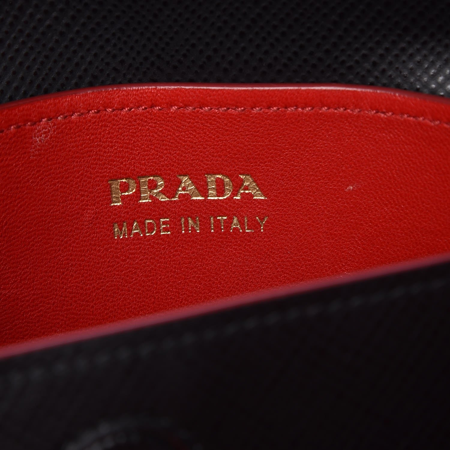 Prada Saffiano Cuir Large Double Bag Black Ciliegia 7 of 8