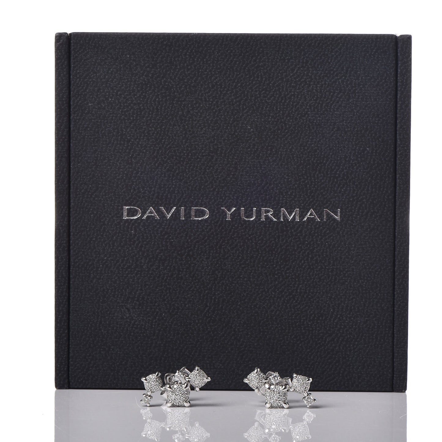 18K White Gold Diamond Precious Chatelaine Climber Earrings