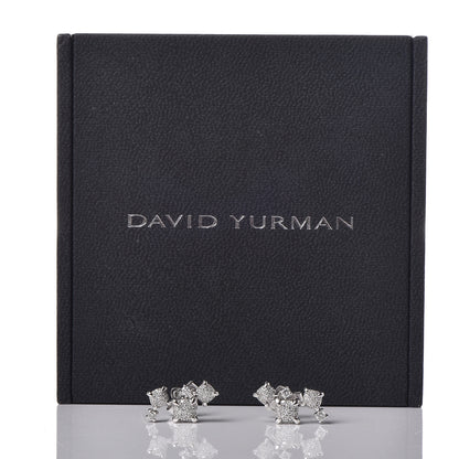 David Yurman 18K White Gold Diamond Precious Chatelaine Climber Earrings 5 of 5
