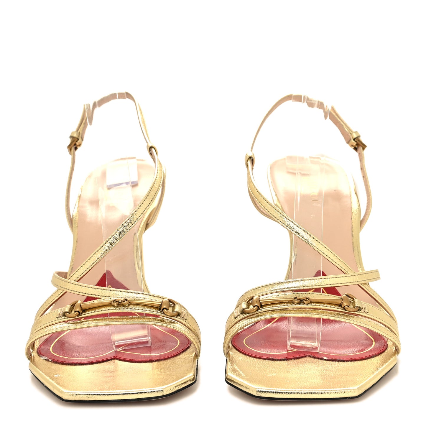 Metallic Nappa Victoria Strappy Horsebit Sandals 39 Gold