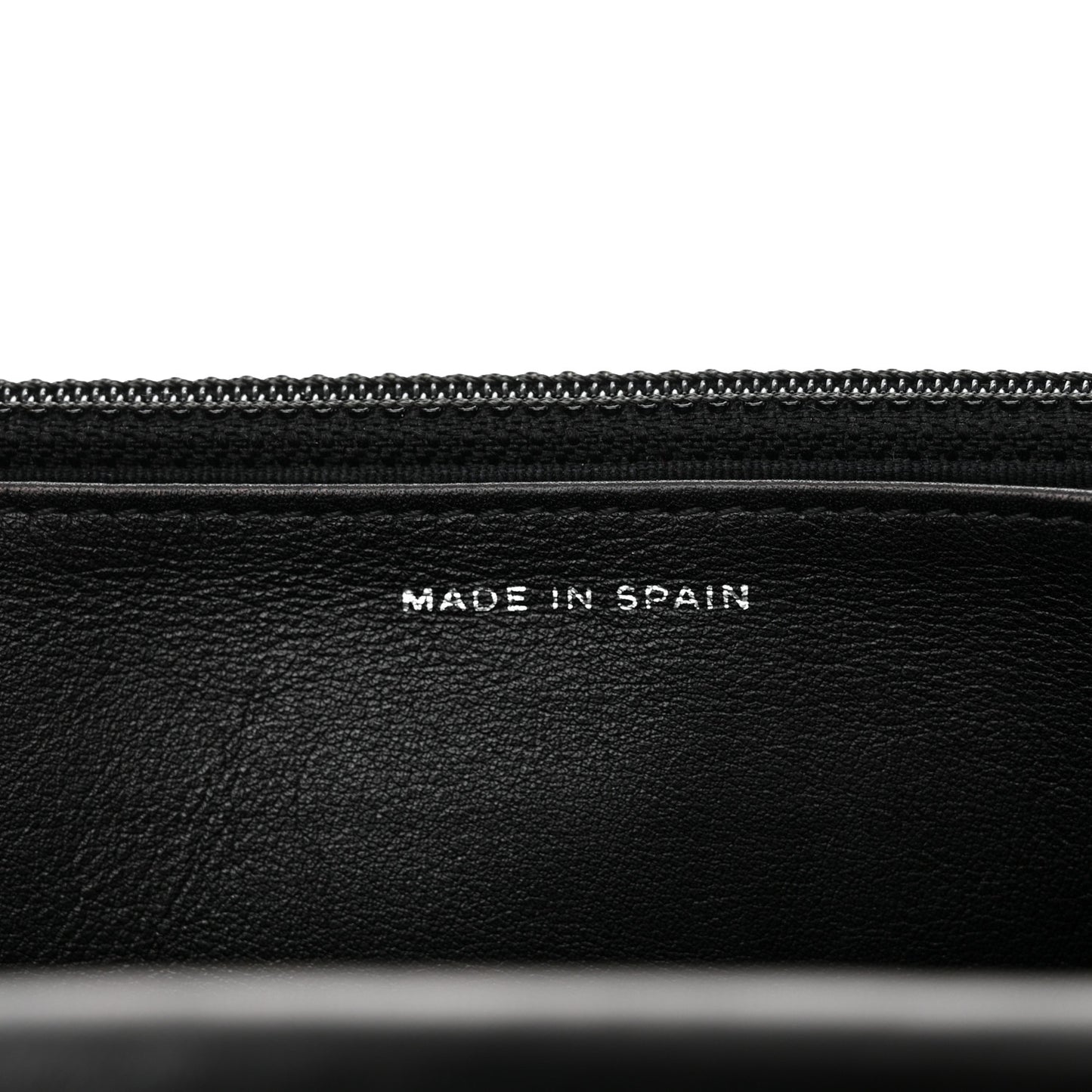 Striated Patent Quilted Wallet on Chain WOC Black