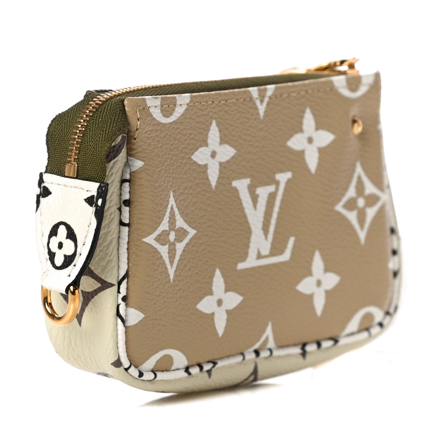 Monogram Giant Micro Pochette Accessories Kaki White