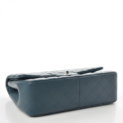 Chanel Lambskin Quilted Jumbo Double Flap Light Blue 3 of 11