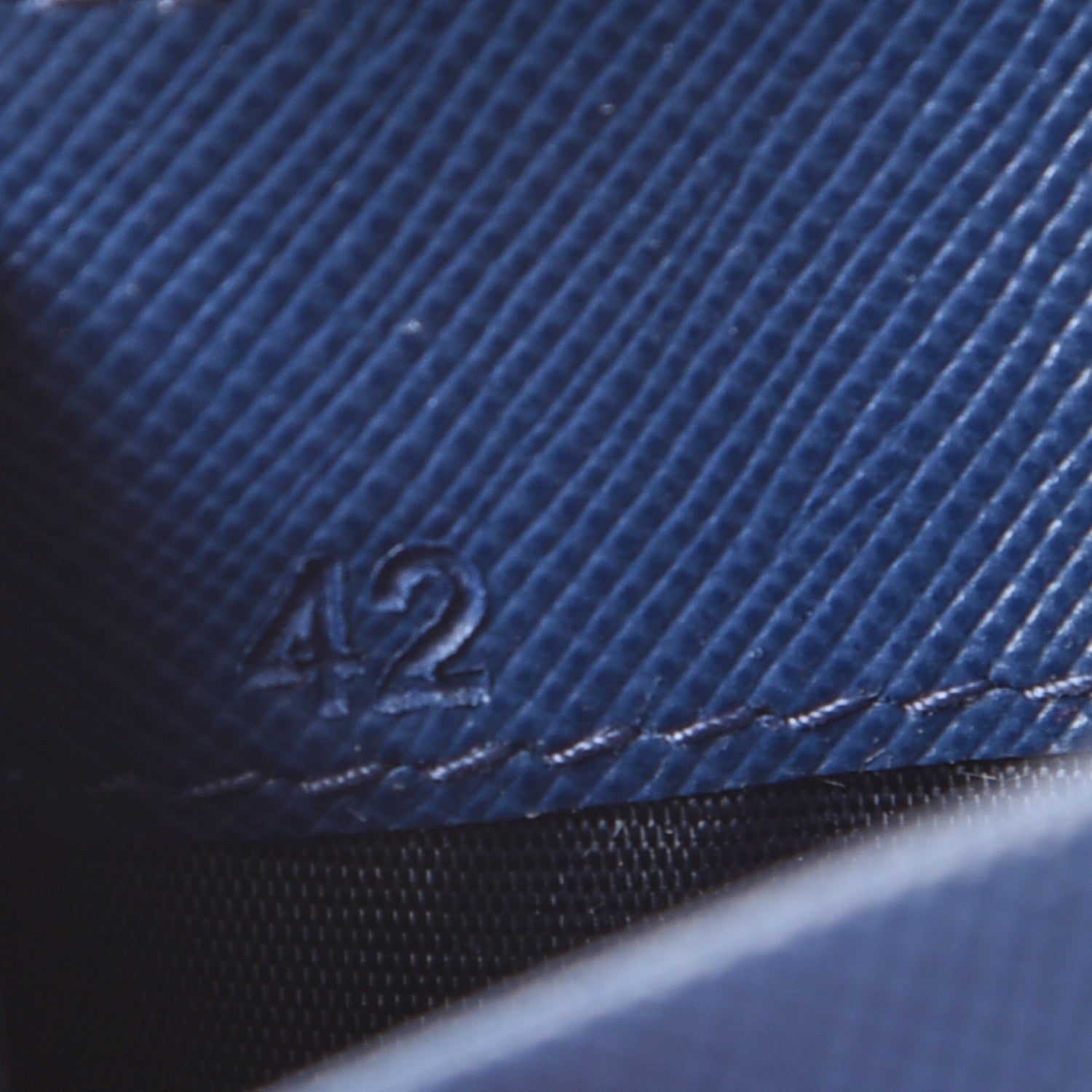 Prada Saffiano Metal Card Case Bleuette 7 of 8