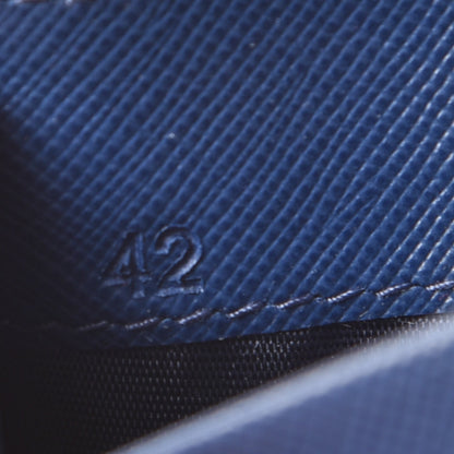 Prada Saffiano Metal Card Case Bleuette 7 of 8
