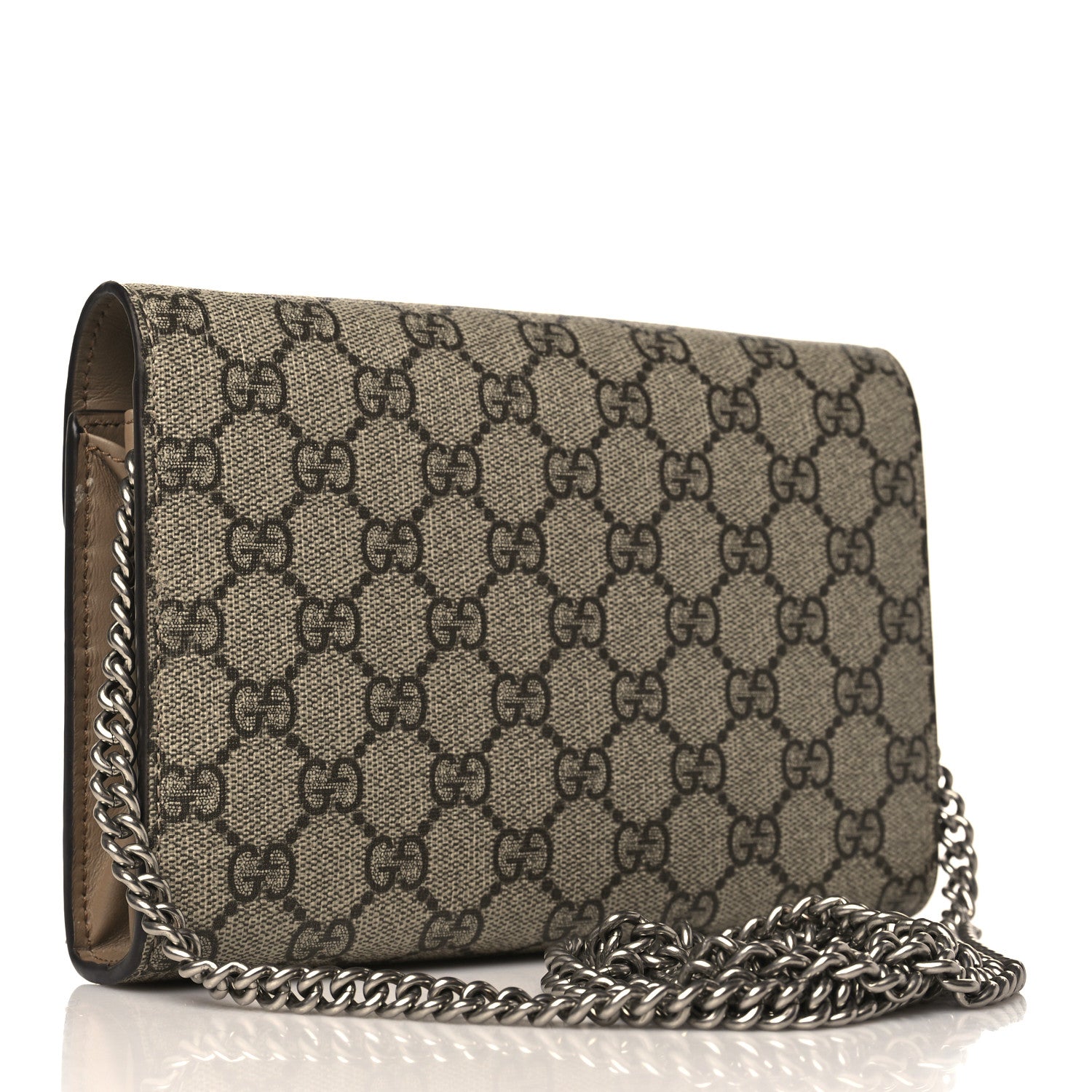 Gucci GG Supreme Monogram Mini Dionysus Chain Wallet Beige Taupe 3 of 9