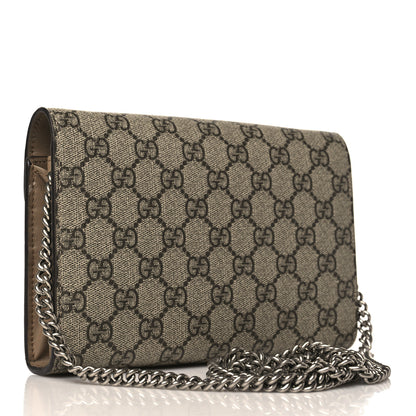 Gucci GG Supreme Monogram Mini Dionysus Chain Wallet Beige Taupe 3 of 9