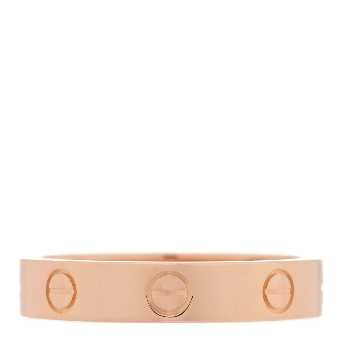 18K Pink Gold Diamond 4mm LOVE Wedding Band Ring 54 6.75