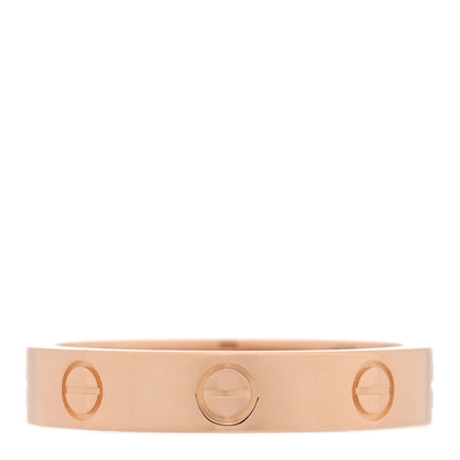Cartier 18K Pink Gold Diamond 4mm LOVE Wedding Band Ring 54 6.75 3 of 4