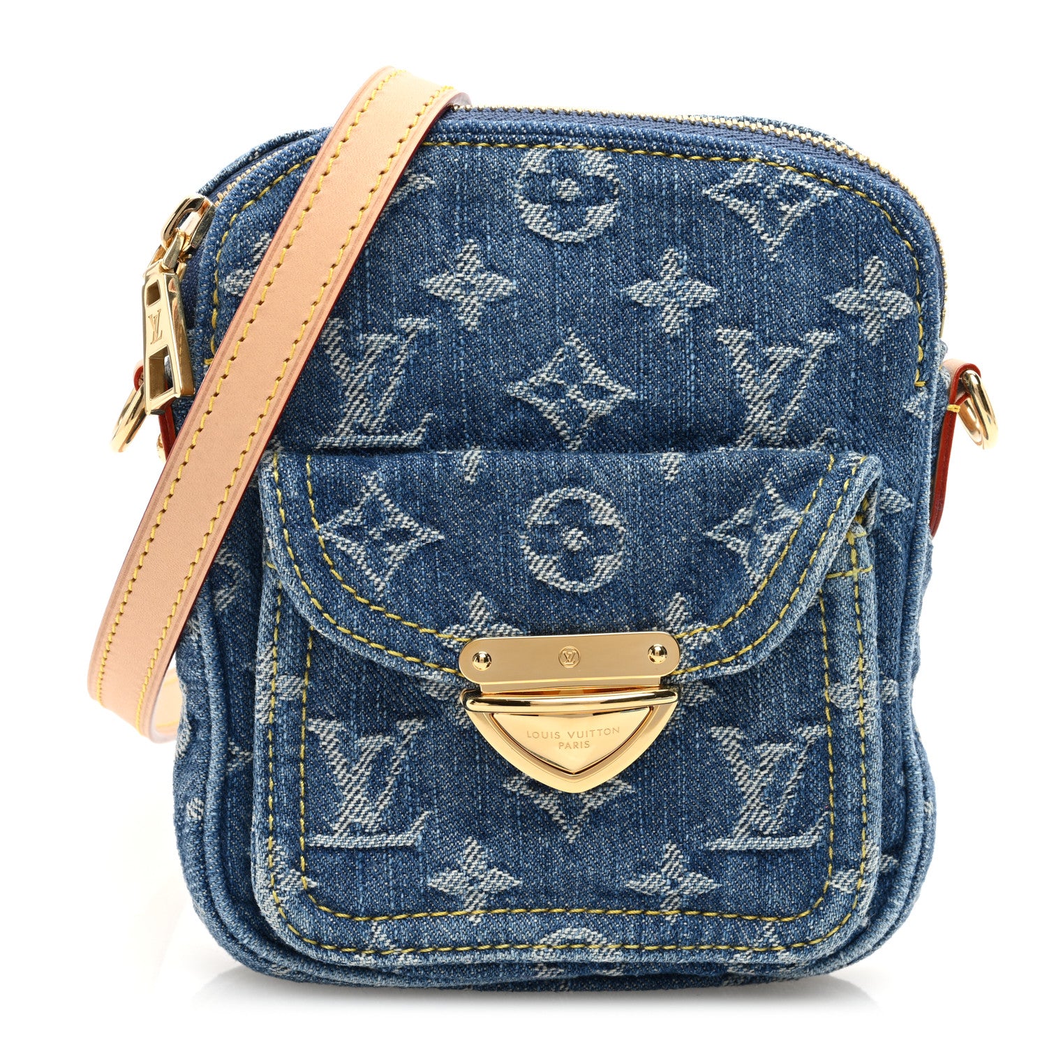 Louis Vuitton Denim Fairfax Pochette Blue 1 of 9