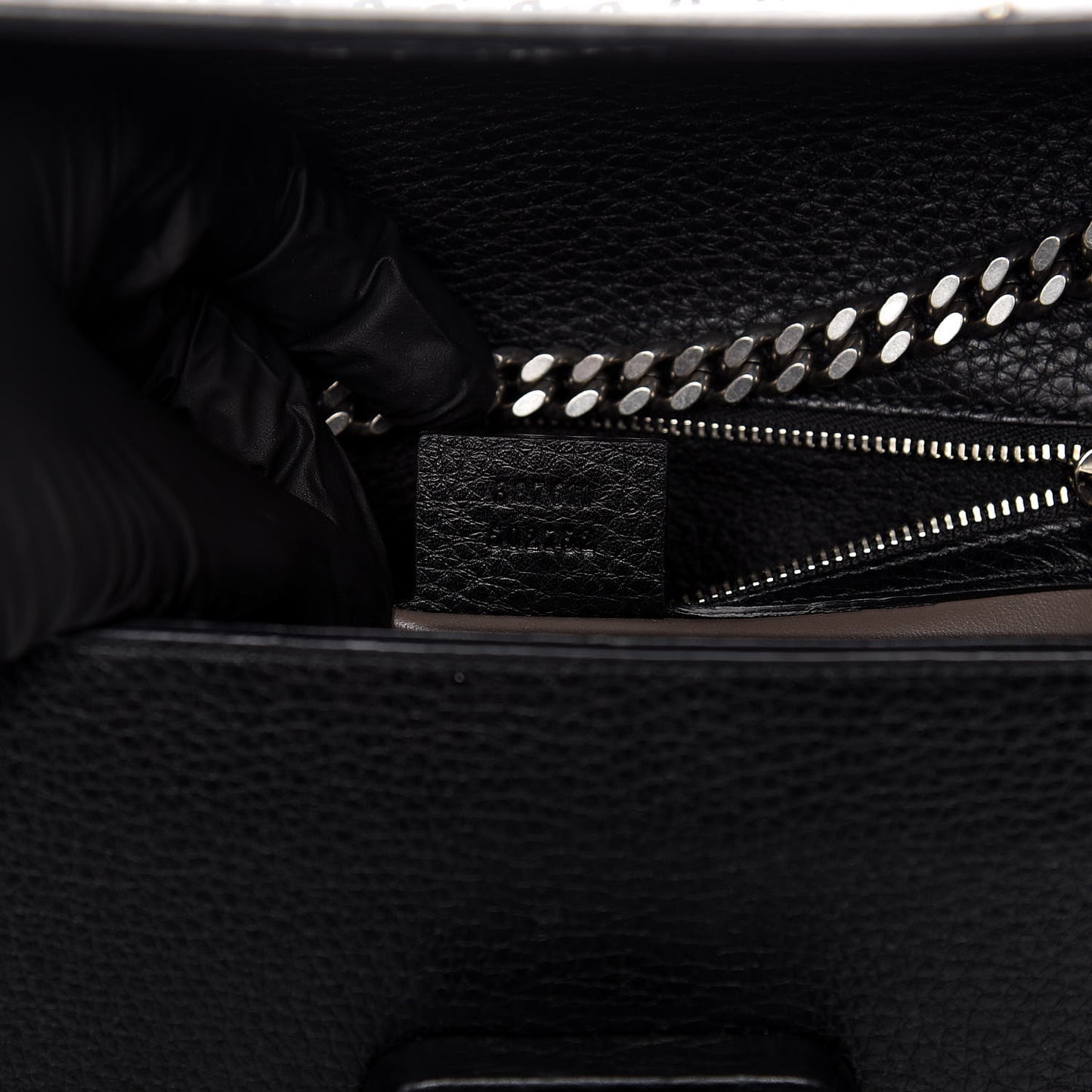 Calfskin Studded Medium Miss Bamboo Shoulder Bag Black