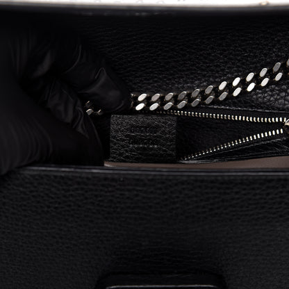Gucci Calfskin Studded Medium Miss Bamboo Shoulder Bag Black 9 of 9