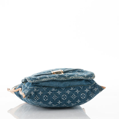 Louis Vuitton Monogram Denim Sac Plat Blue 4 of 8