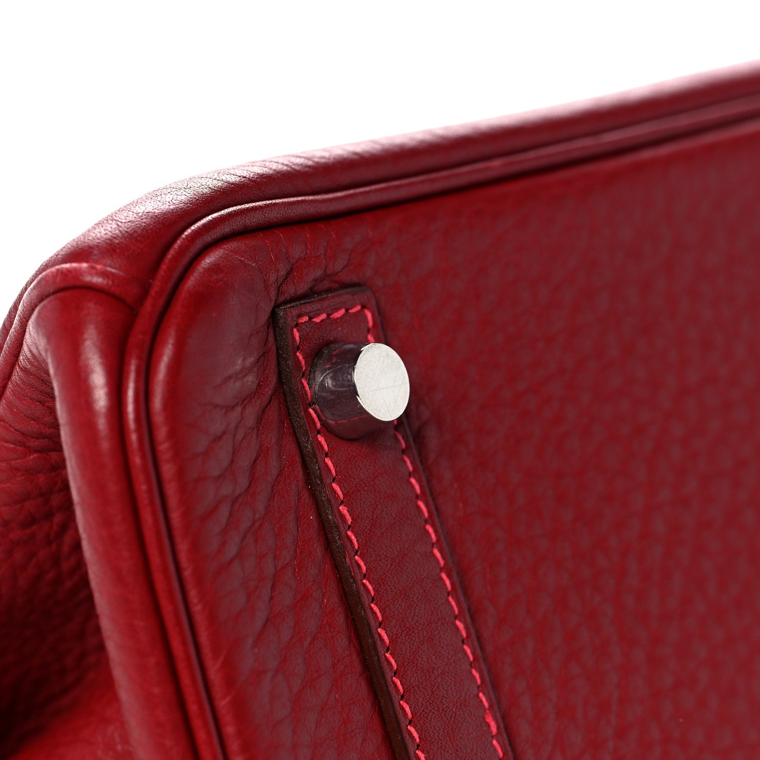 Hermes Taurillon Clemence Birkin 30 Rouge Vif 8 of 39