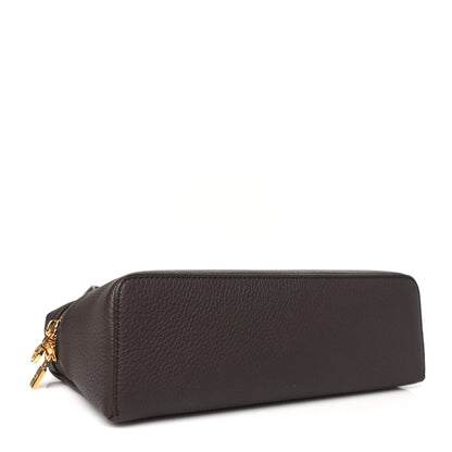 Loro Piana Grained Calfskin L19 Extra Pocket Pouch Dark Chocolate Liquorice 4 of 10