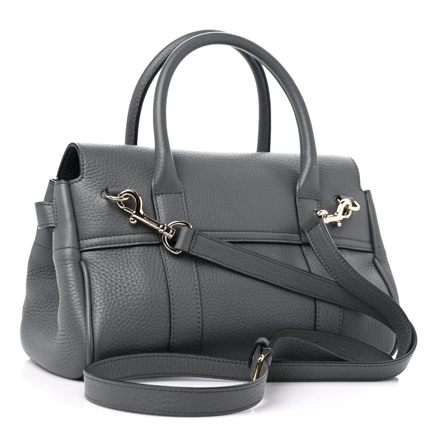 Classic Grain Small Bayswater Satchel Mole Grey