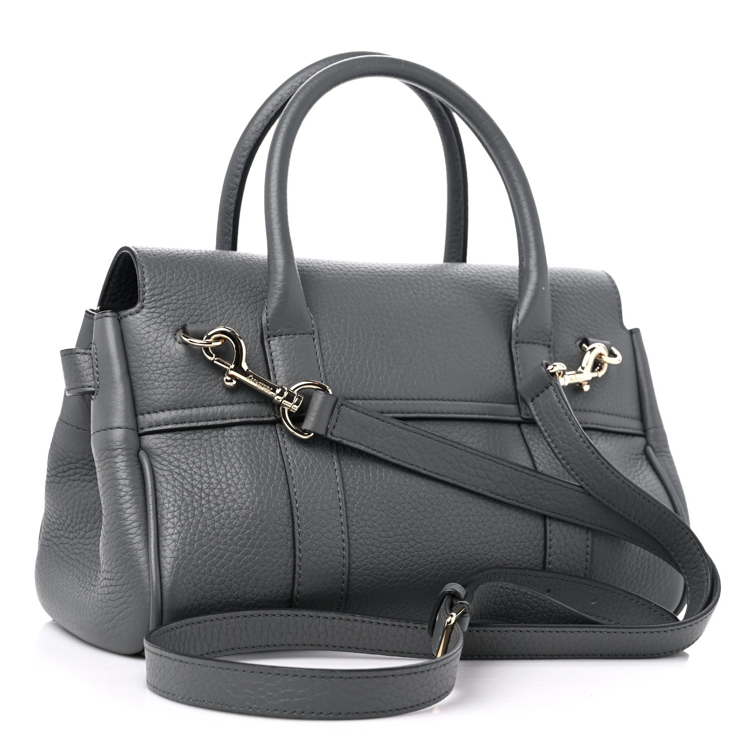 Mulberry Classic Grain Small Bayswater Satchel Mole Grey 3 of 8