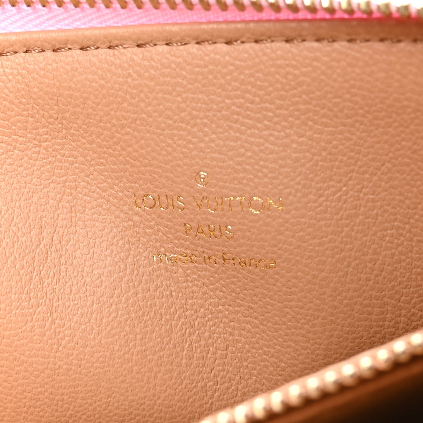 Lambskin Embossed Monogram Coussin PM Rose Bonbon