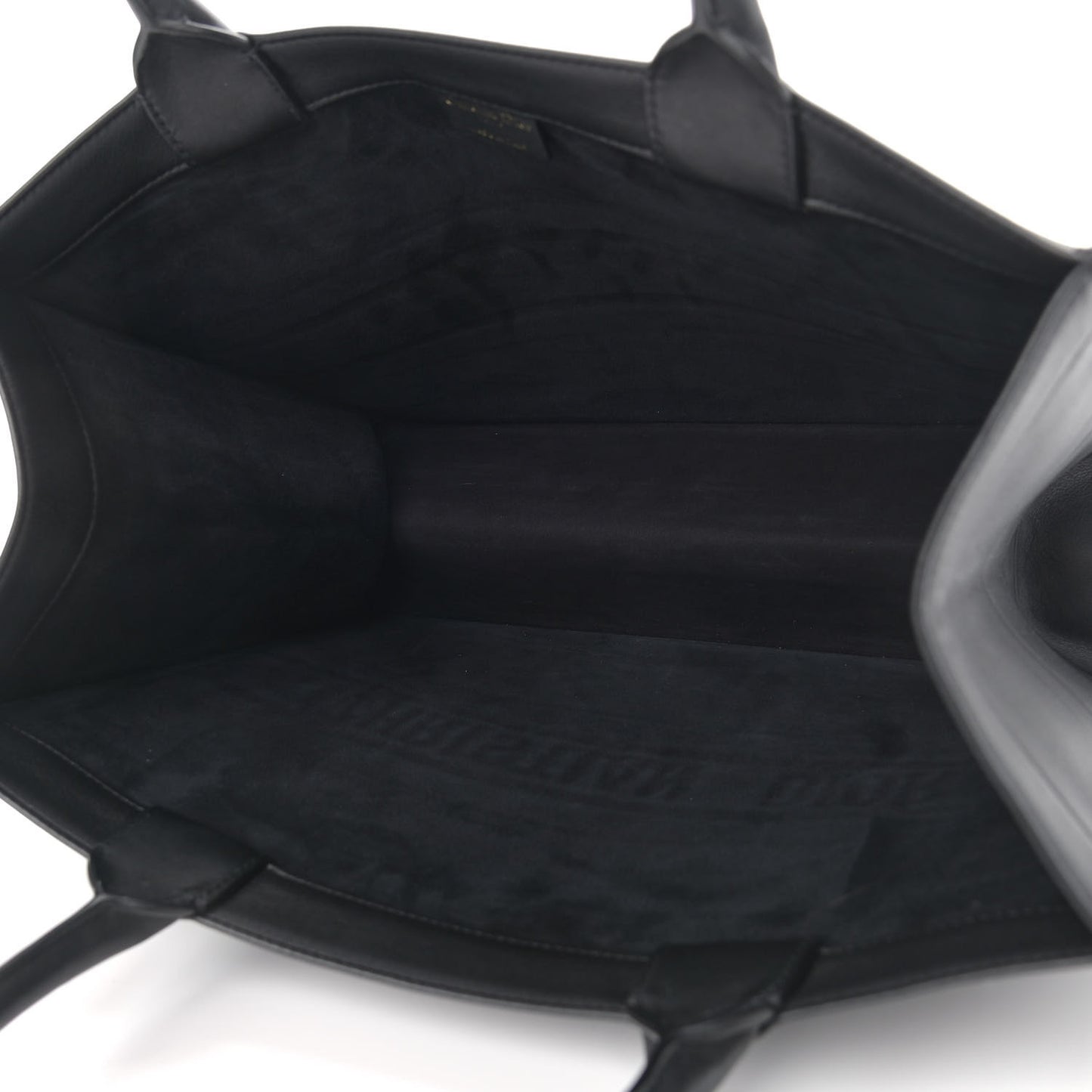 Calfskin Embossed Medium Book Tote Black