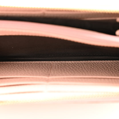 Gucci Dollar Calfskin GG Supreme Monogram GG Marmont Zip Around Wallet Light Pink Beige White 6 of 11