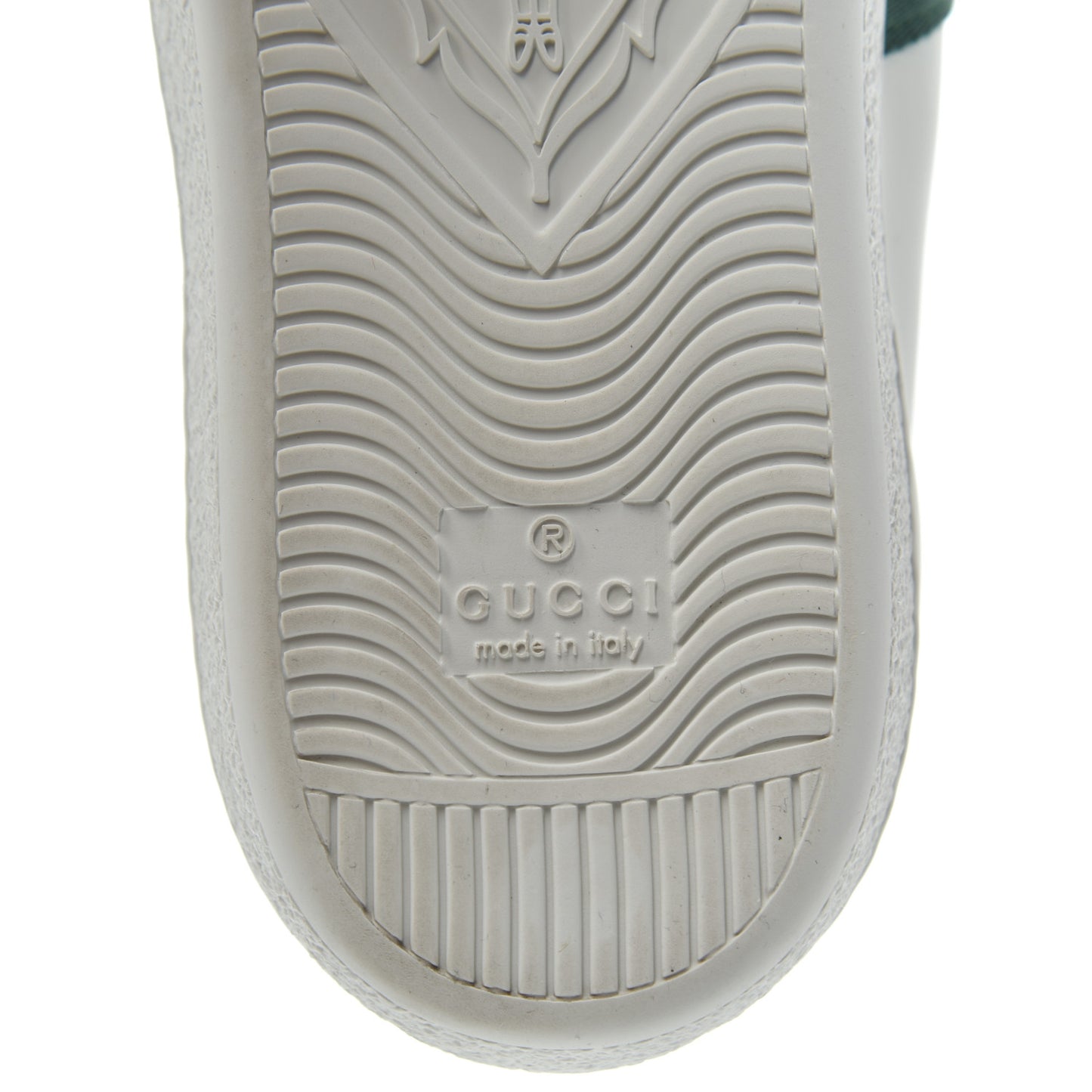 Calfskin Ayers Bee Embroidered Womens Ace Sneakers 37.5 White Green