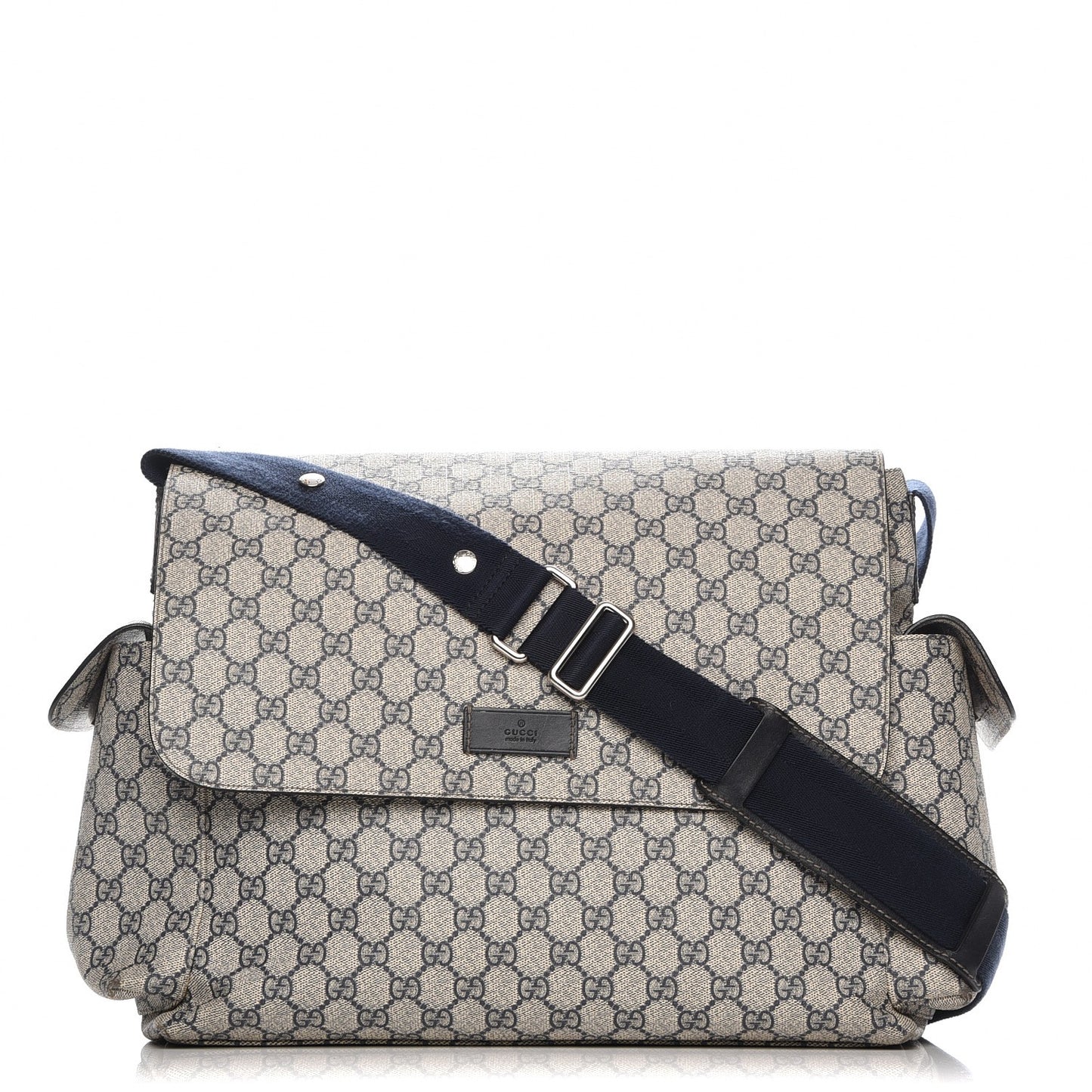 GG Plus Monogram Messenger Diaper Bag Navy