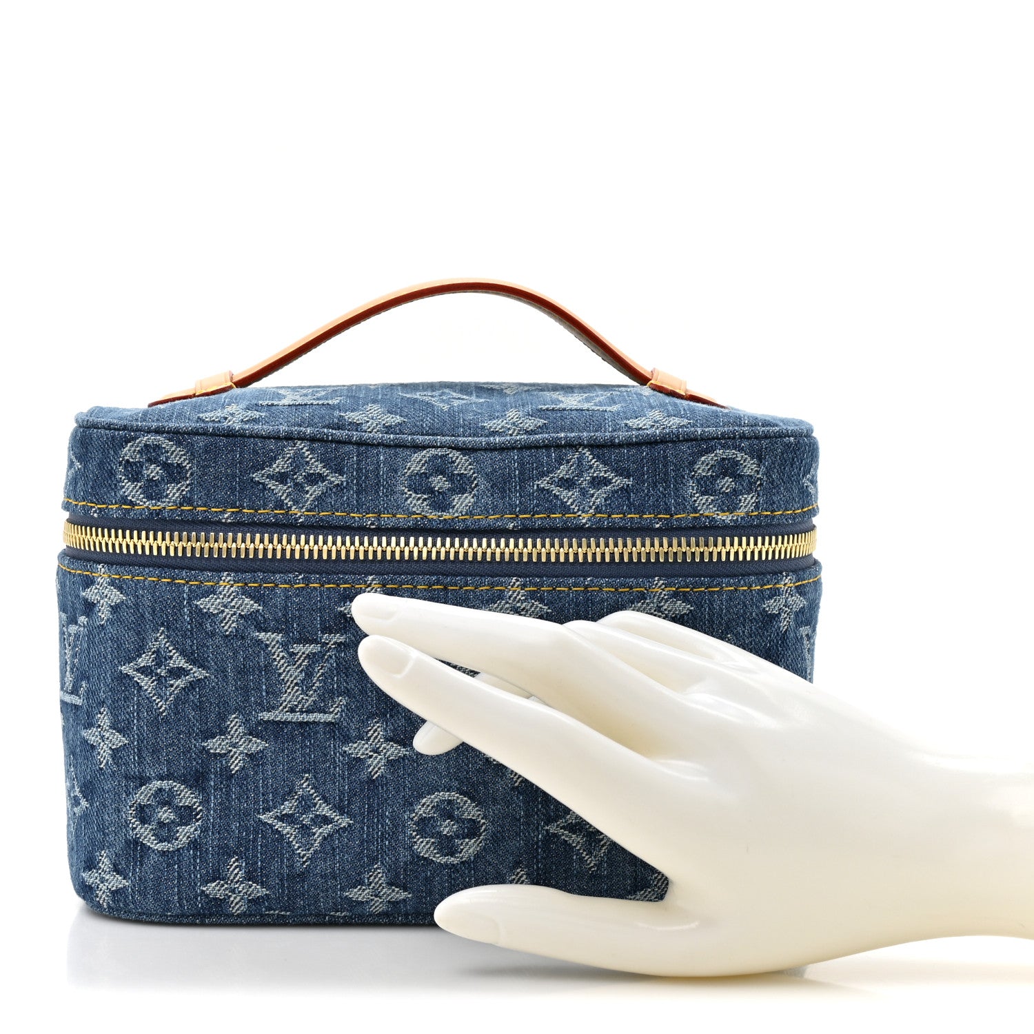 Louis Vuitton Monogram Denim Nice Mini Vanity Blue 2 of 7