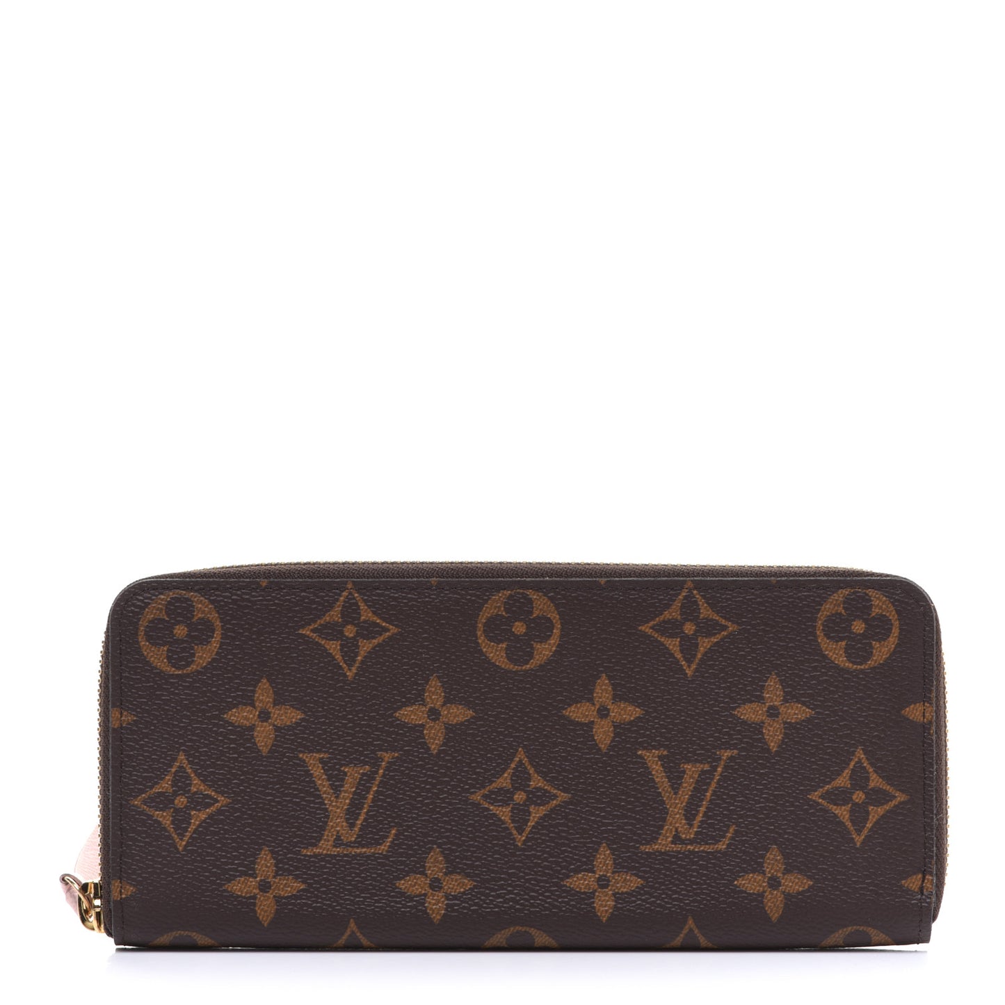 Monogram Clemence Wallet Rose Ballerine