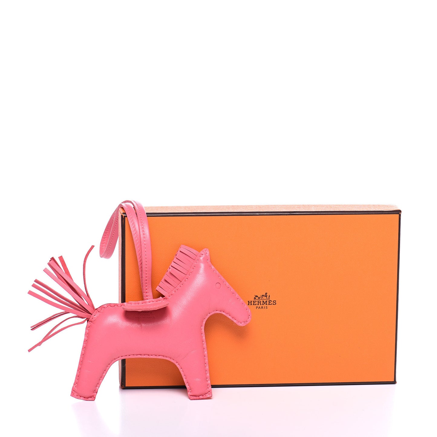Milo Lambskin Grigri Rodeo Horse Bag Charm MM Rose Azalee