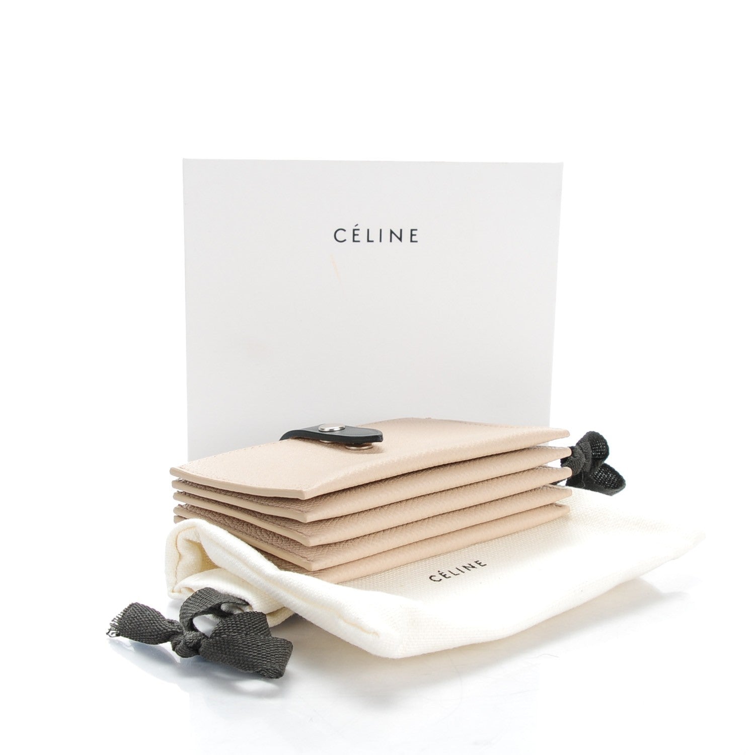Celine Grained Calfskin Accordion Card Holder Ballerina 4 of 8