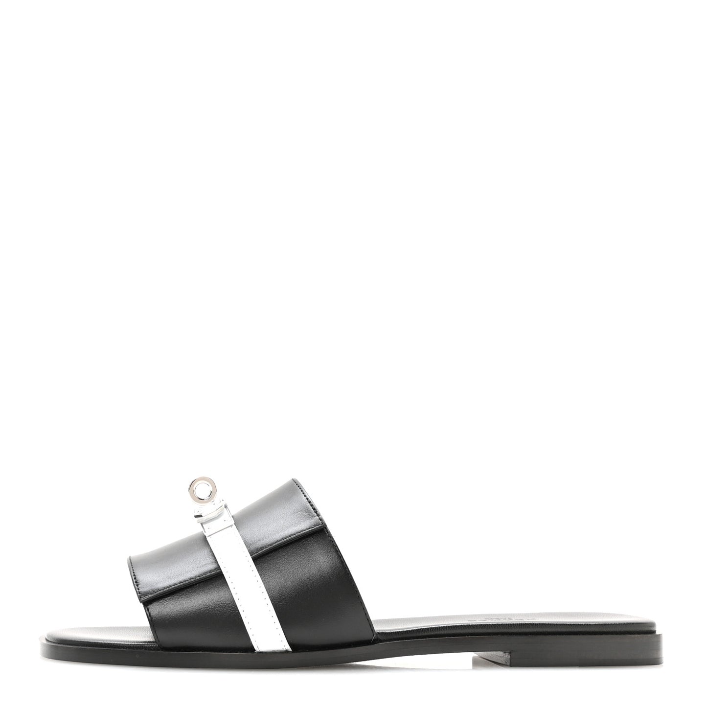 Calfskin Giulia Sandals 39 Black White