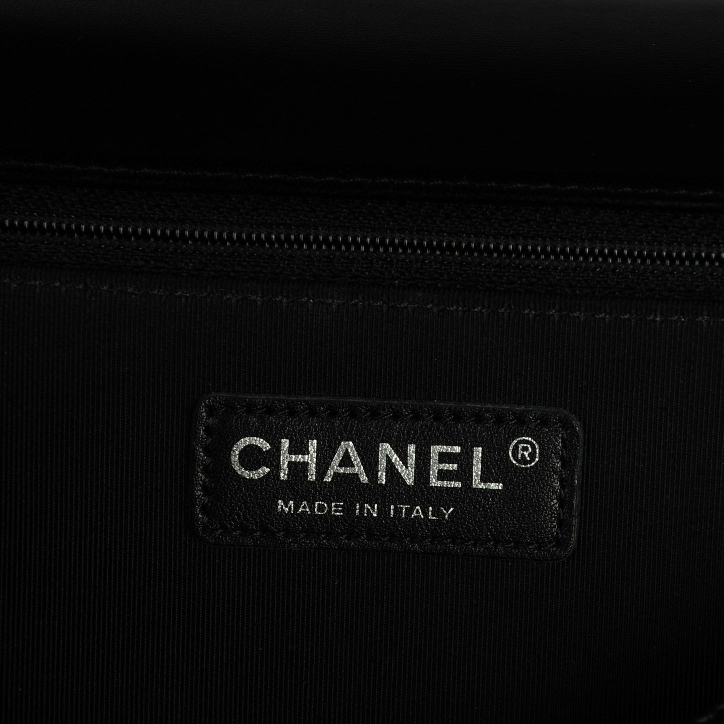 Lambskin Quilted Large Boy Flap Black