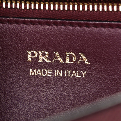 Prada Saffiano Cuir Matinee Tote Cherry Black 7 of 10