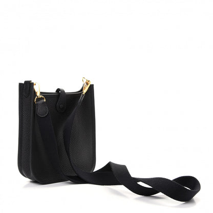Hermes Taurillon Clemence Evelyne TPM Black 3 of 9
