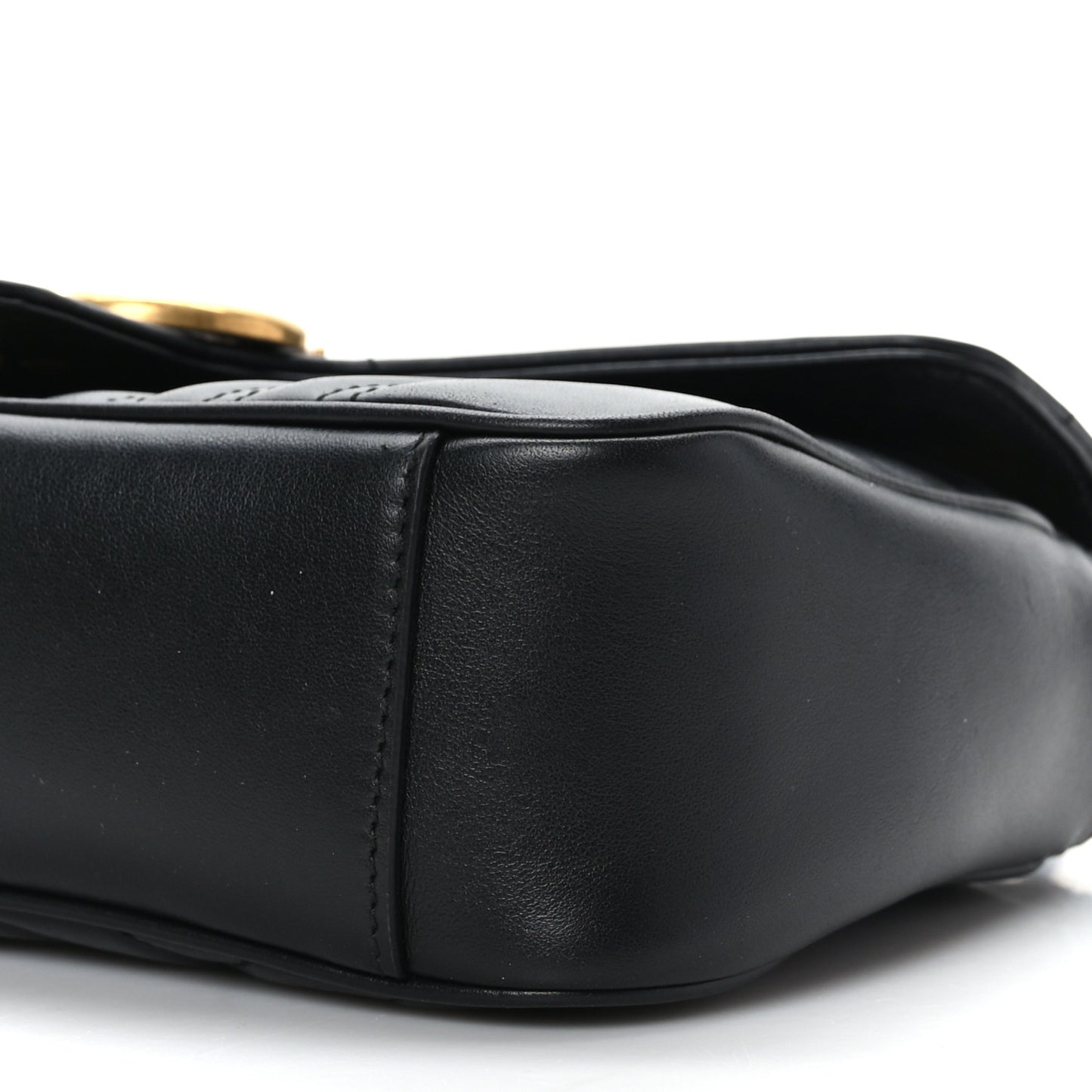 Calfskin Matelasse Small GG Marmont Shoulder Bag Black