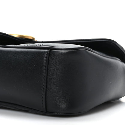Gucci Calfskin Matelasse Small GG Marmont Shoulder Bag Black 9 of 9