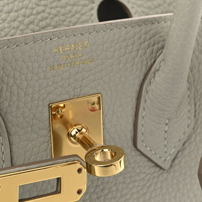Hermes Togo Birkin 25 Gris Pale 6 of 11