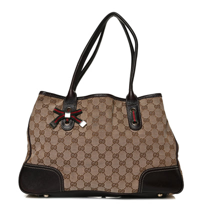 Gucci Monogram Medium Princy Tote Dark Brown 2 of 15