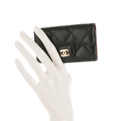 Chanel Caviar Quilted 6 Key Holder Black 2 of 8