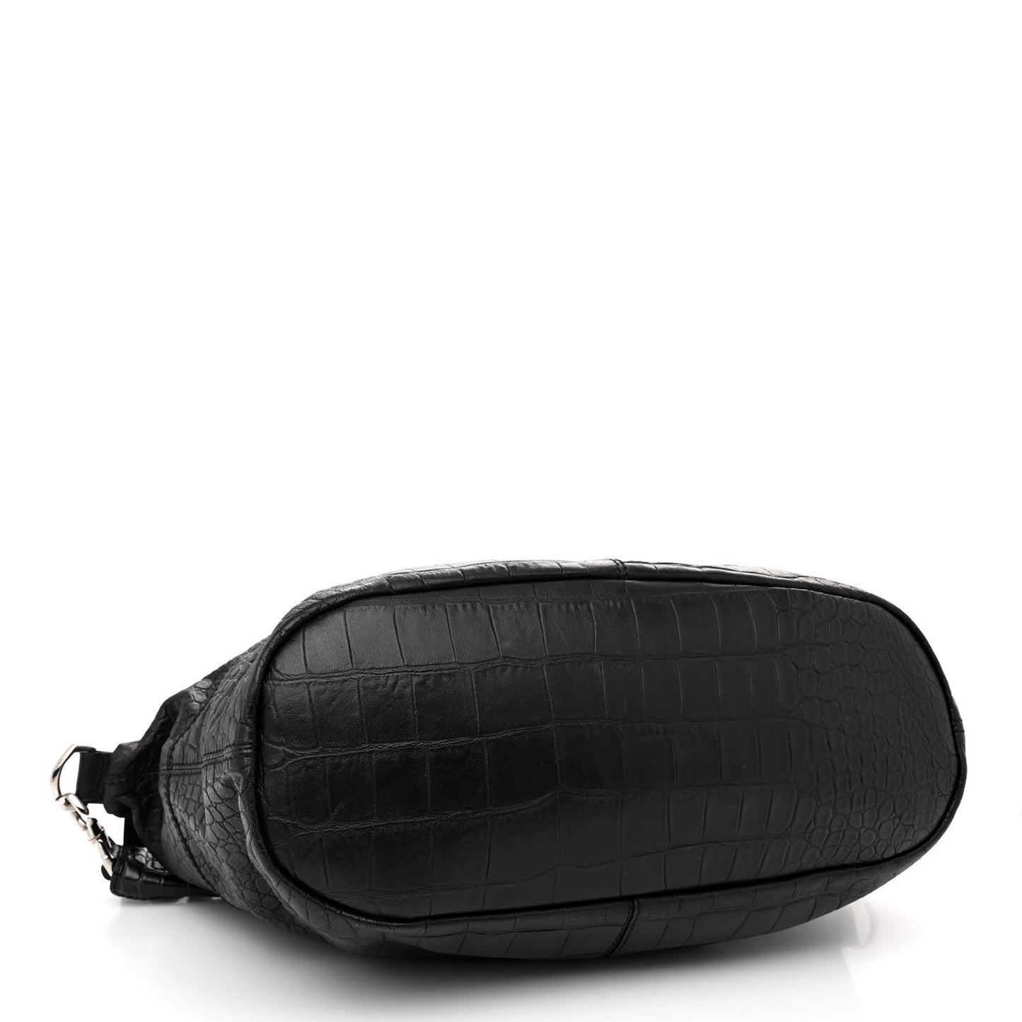 Calfskin Crocodile Embossed Medium Nightingale Black
