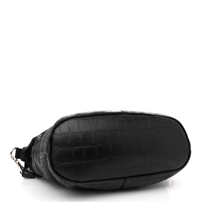 Givenchy Calfskin Crocodile Embossed Medium Nightingale Black 4 of 13
