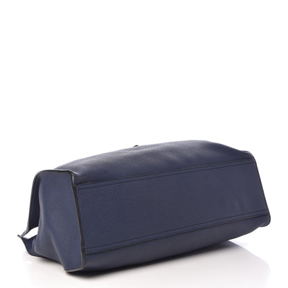 Gucci Soft Calfskin Medium Jackie Top Handle Bag Classic Blue Marine 4 of 15