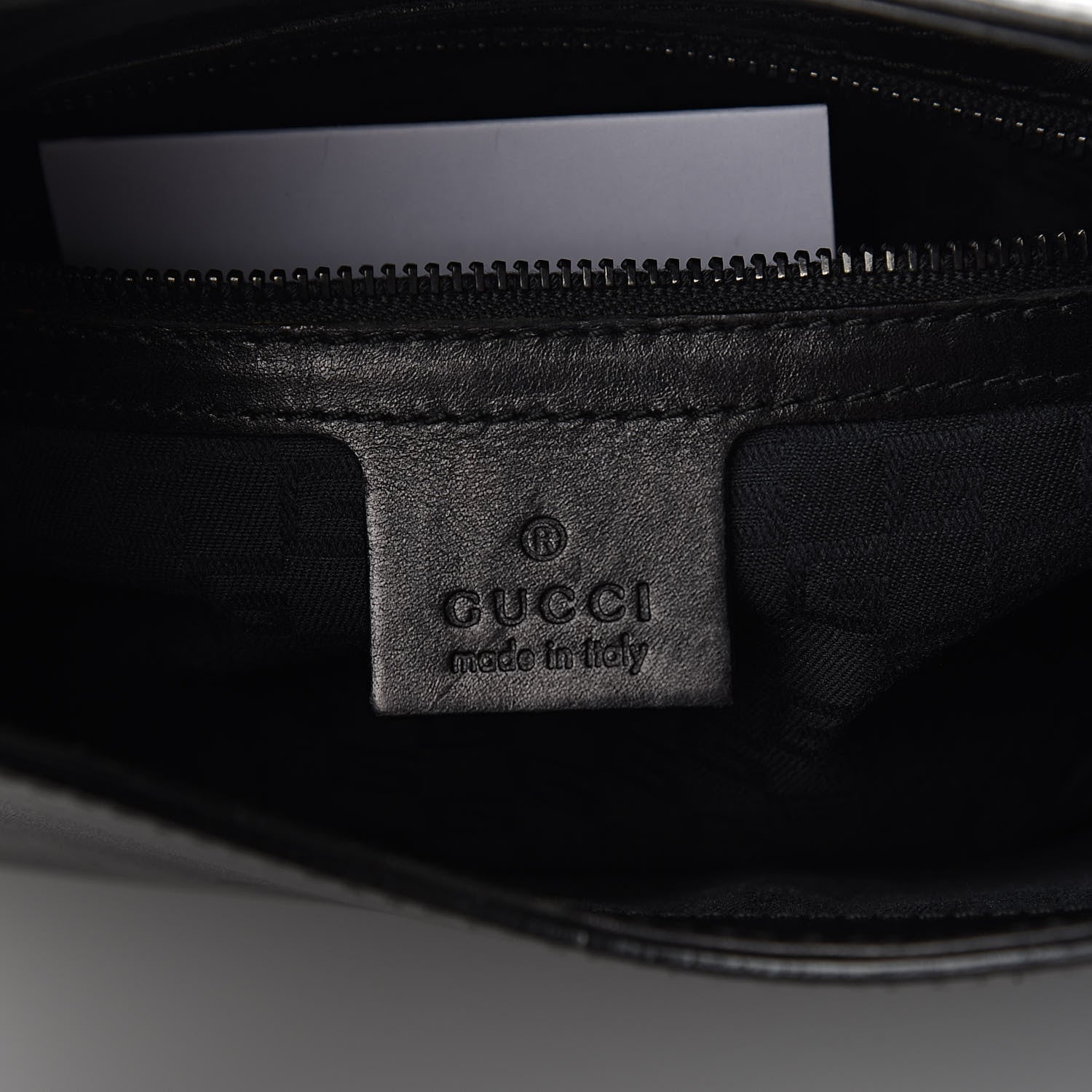 Gucci Calfskin Whipstitch Wooden Handle Small Hobo Black 6 of 11