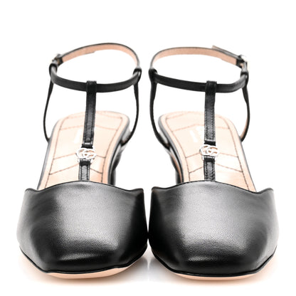 Gucci Nappa Charlotte Petite GG 55mm Slingback Pumps 35.5 Black 3 of 10