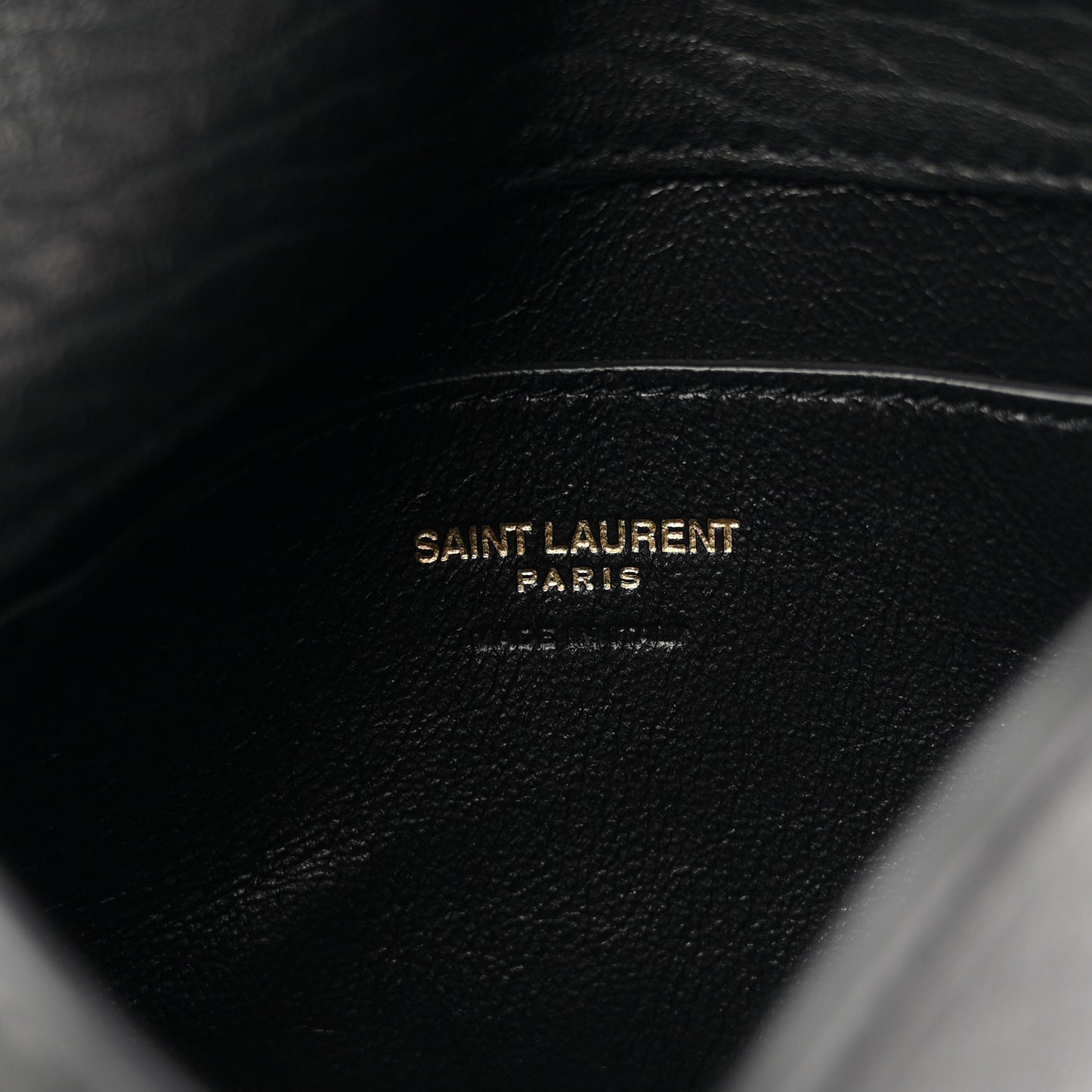 Supple Lambskin Small Cassandre Chain Pouch Black