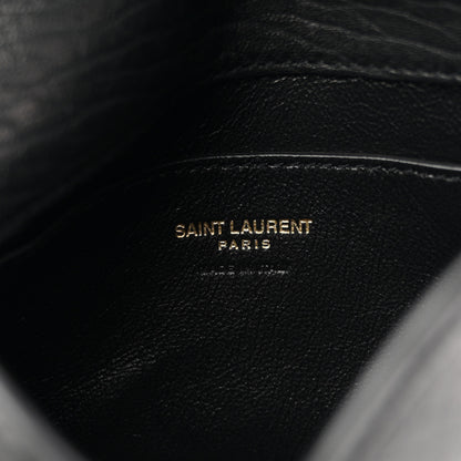 Saint Laurent Supple Lambskin Small Cassandre Chain Pouch Black 6 of 10