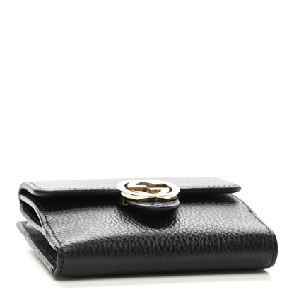 Gucci Dollar Calfskin Interlocking G French Wallet Black 4 of 8