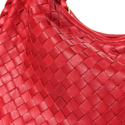Bottega Veneta Nappa Intrecciato Medium Veneta Hobo Red 9 of 9