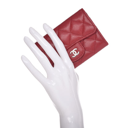 Chanel Caviar Quilted Flap Card Holder Red 2 of 9